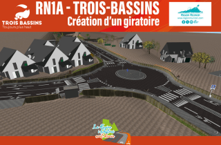 Trois-Bassins : un giratoire bientôt sur la RN1A
