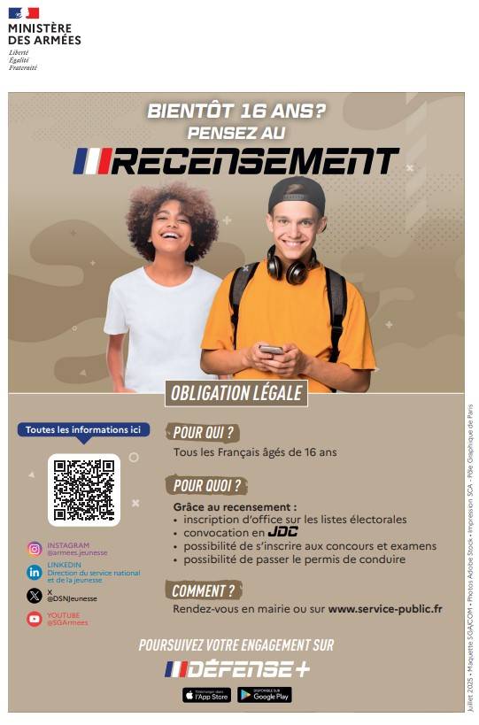 À partir de 16 ans, tout jeune Français doit effectuer le recensement citoyen, démarche obligatoire. 