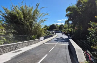 Inauguration du pont de la ravine de la Souris Chaude Chemin des barrières