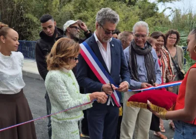 Inauguration du pont de la ravine de la Souris Chaude